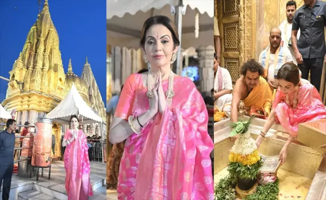 Nita Ambani visits Varanasi to offer wedding invitation for Anant at Kashi Vishwanath Temple