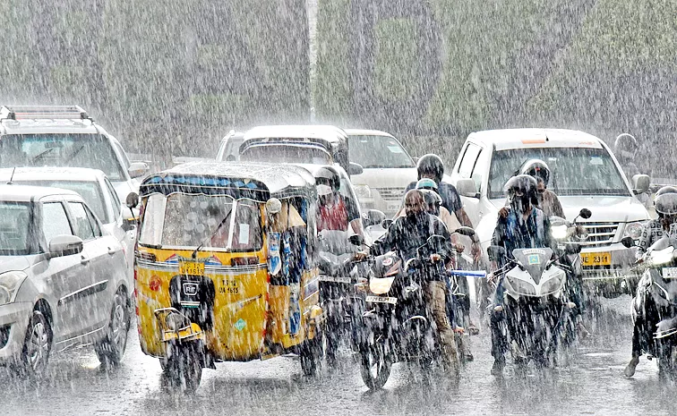 Rain Lashes in some places of hyderabad on june 30 2024