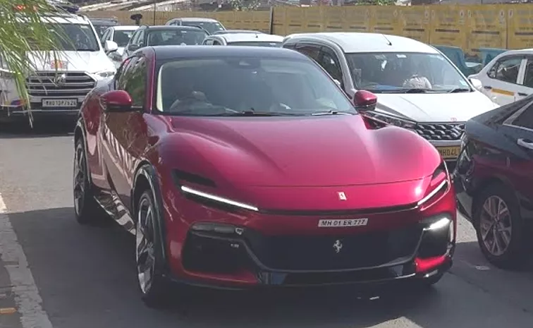 Akash Ambani Driving Ferrari Purosangue Video