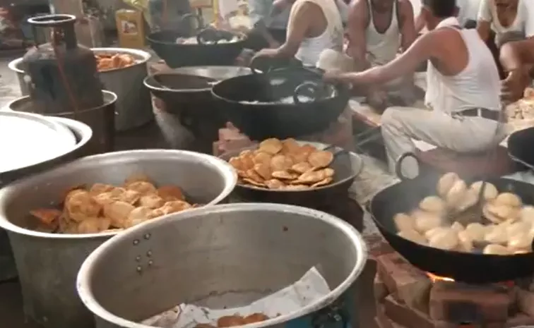 Sweets Being Prepared at the BJP Headquarters in Delhi and Pooja in Patna