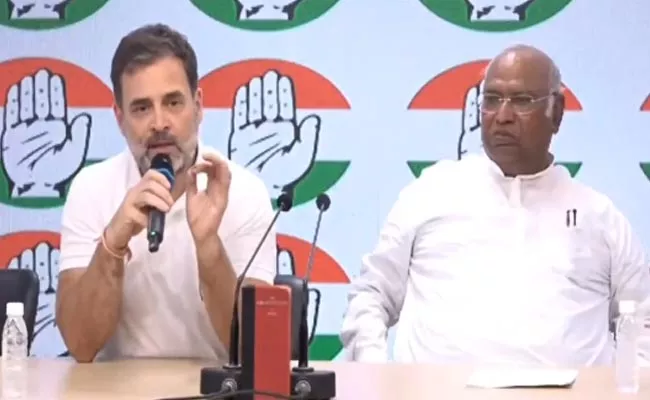 rahul gandhi, Kharge press Meet After Lok sabha election results