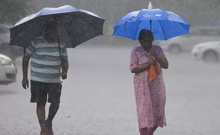 rainfall in various areas hyderabad