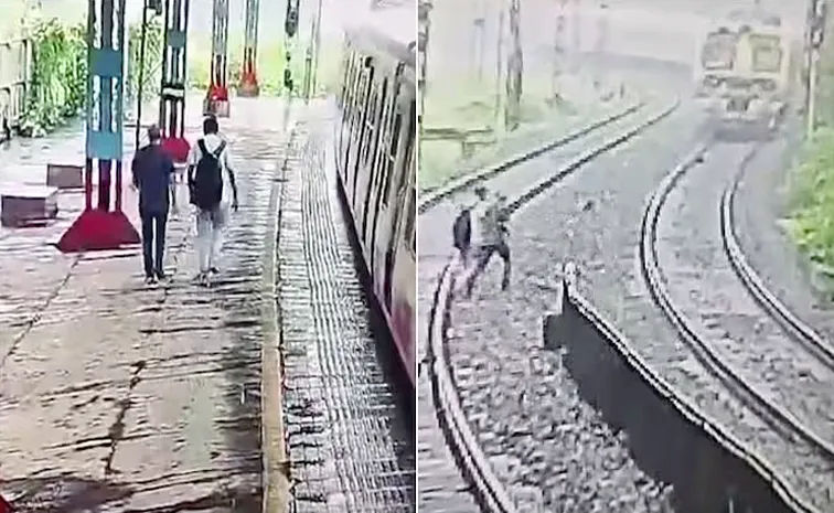 Father-Son Duo At Railway Track