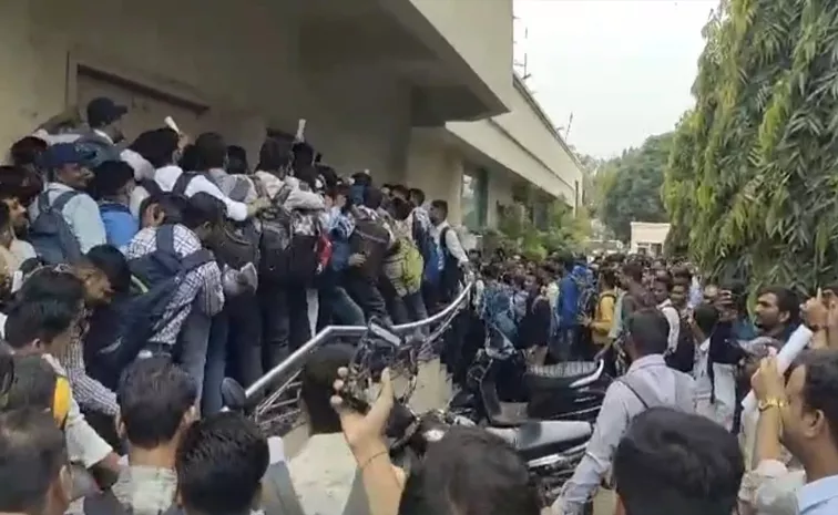 Stampede like chaos at Gujarat job interview video viral