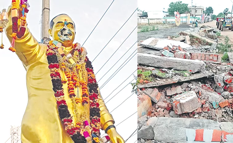 House of YSRCP fan demolished in Sullurpet