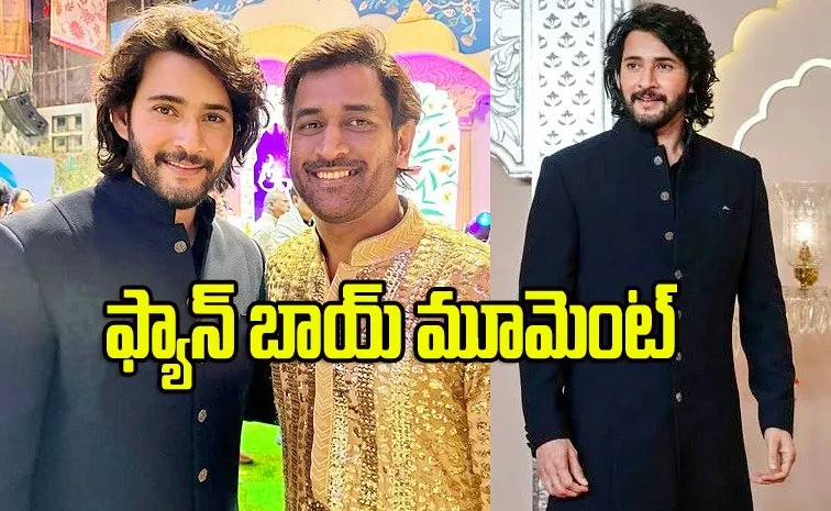 Mahesh Babu Pic With Dhoni In Anant Ambani Wedding