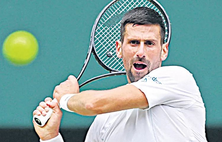 Djokovic in the final of the Wimbledon Grand Slam tennis tournament