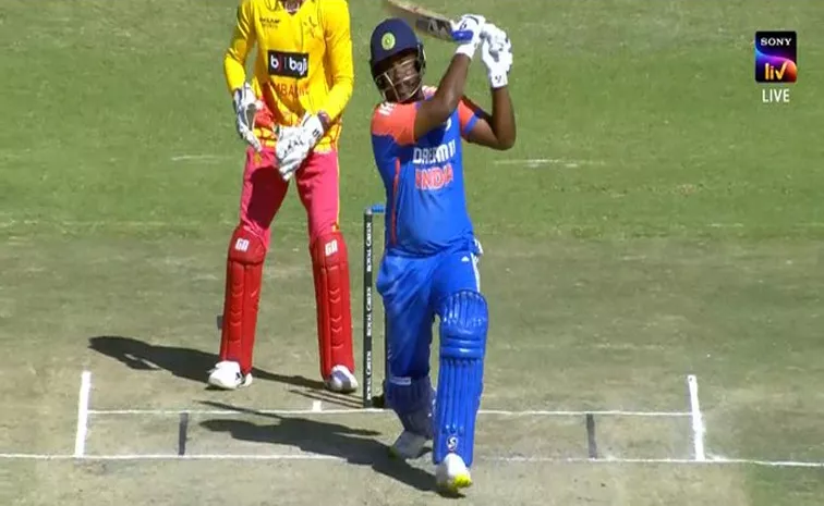 IND VS ZIM 5th T20: Sanju Samson Hit 110 Meter Six