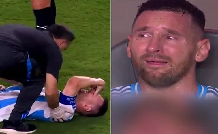  Lionel Messi In Tears After Injury Cuts Short His Copa America Final