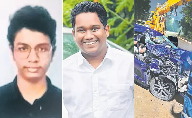 three engineering students in road accident