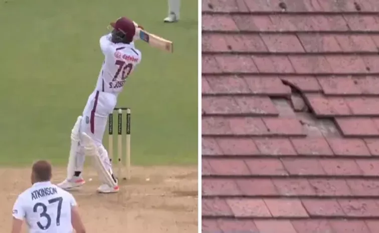 ENG vs WI 2nd Test: Shamar Joseph's Monstrous Six Breaks Tiles Of Trent Bridge Stadium Roof