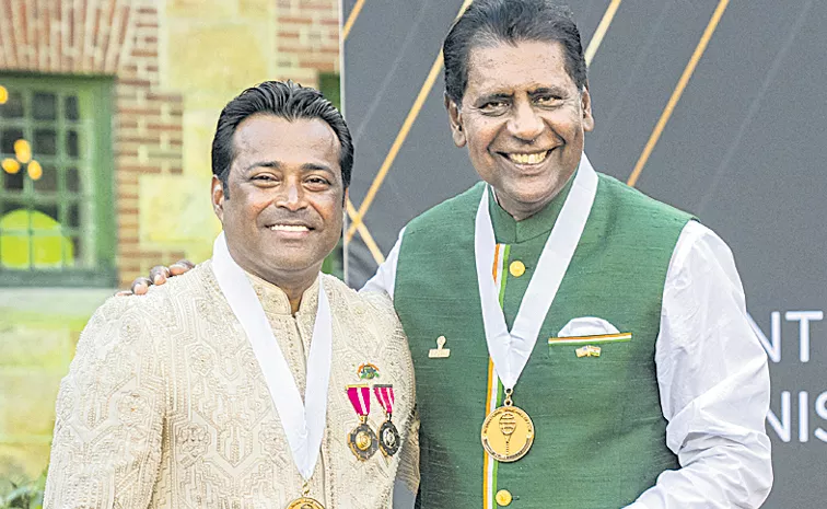 Pace and Vijay Amritraj in Hall of Fame