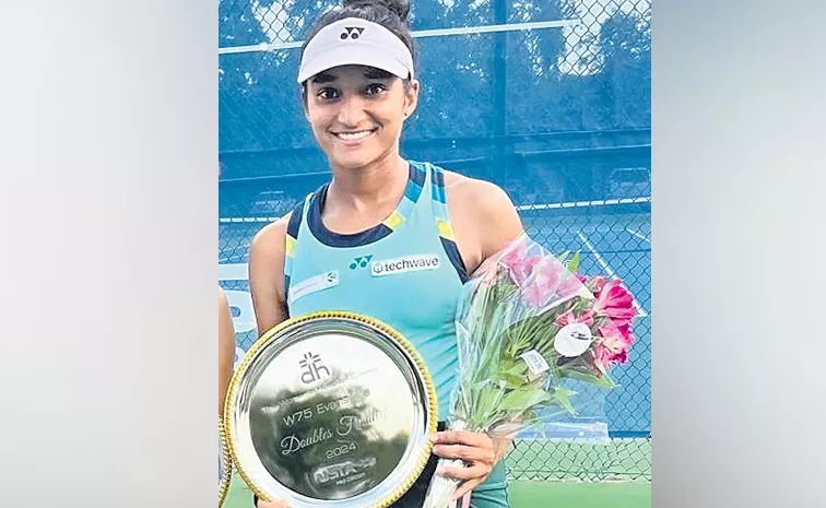 Sahaja Yamalapalli became the runner up in doubles