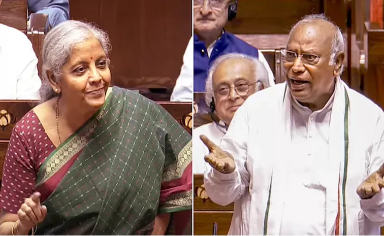 Kharge Calls Sitharaman Mataji Laughter In Rajyasabha