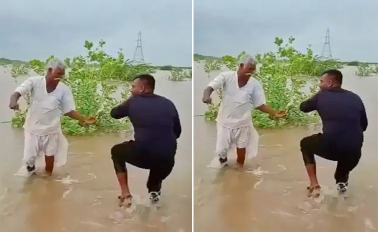 Gujarat: Kutch farmer and son dance in rain goes viral