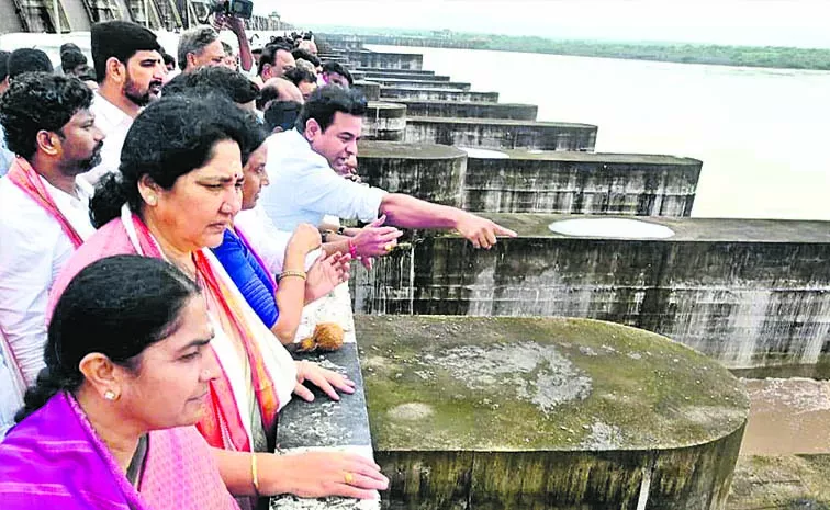 BRS Party Leaders Visits Medigadda and Kannepalli Pump House