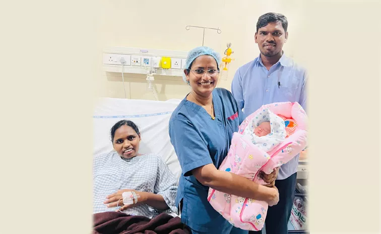 A woman From West Godavari Who Beat Cervical Cancer And Gave Birth To Baby