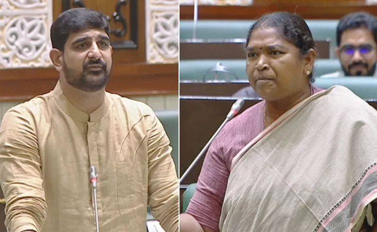 Argument Between Padi Kaushikreddy Minister Seethakka In Assembly