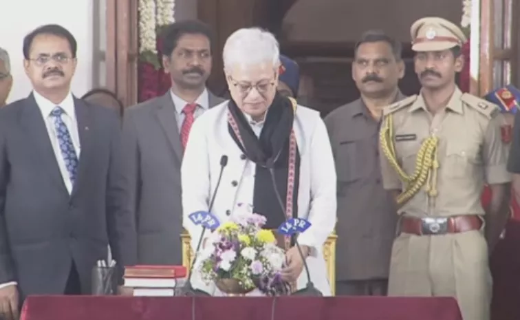 Jishnu Dev Verma Sworn In As Governor Of Telangana