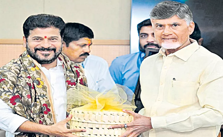 Chandrababu Revanth Reddy nominal debate on issues of state division