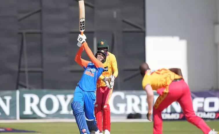 IND VS ZIM 2nd T20I: Abhishek Sharma Is The First Indian To Reach International Century By Hitting Hat Trick Sixes