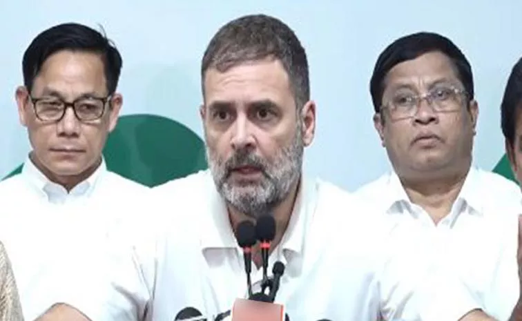 Rahul Gandhi Message Of  Peace For Manipur over I Am Here As Your Brother