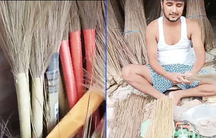 Rahul Bhagat From Darbhanga District Earns Good Income From Broom Business