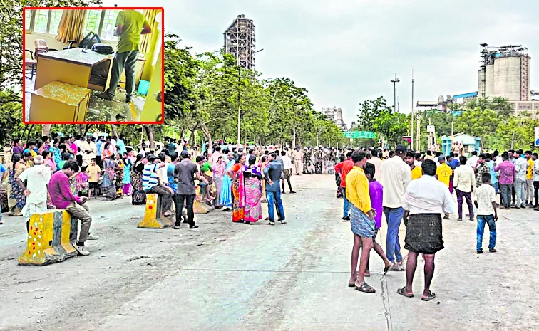 Villagers entered by ramming the gate with tractor