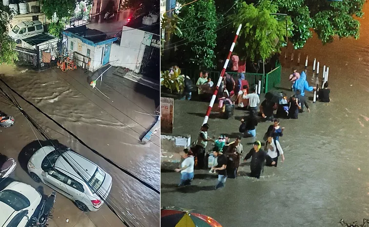 Waterlogging With Heavy Rainfall In Delhi Video Goes Viral