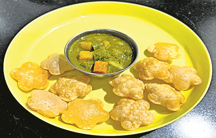 Heathy Diet With Fluffy Puri And Vegetable Kaju Saagu Combination