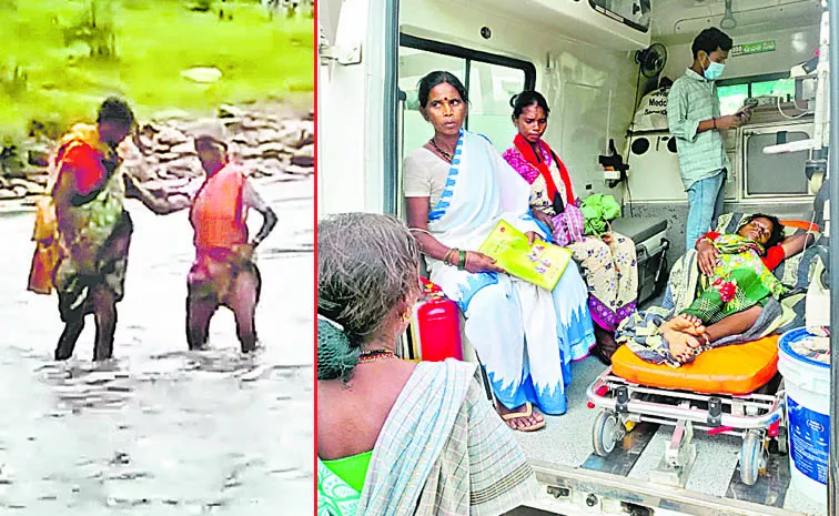 Tribal woman delivers baby On banks of stream: Asifabad Mandal