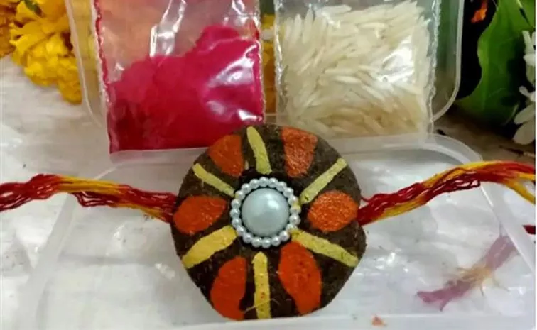 Eco Friendly Rakhis from Cow Dung