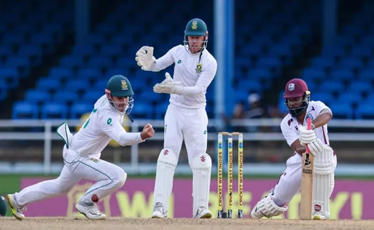 First Test Between West Indies And South Africa Ended In A Draw Breaking A streak Of 28 Consecutive Wins Or Losses In Test Cricket