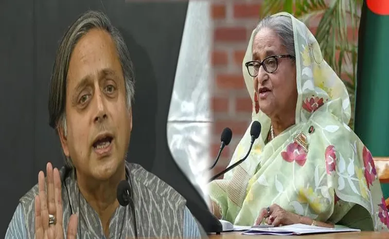 Shashi Tharoor PraisesCentre On Sheikh Hasina In India