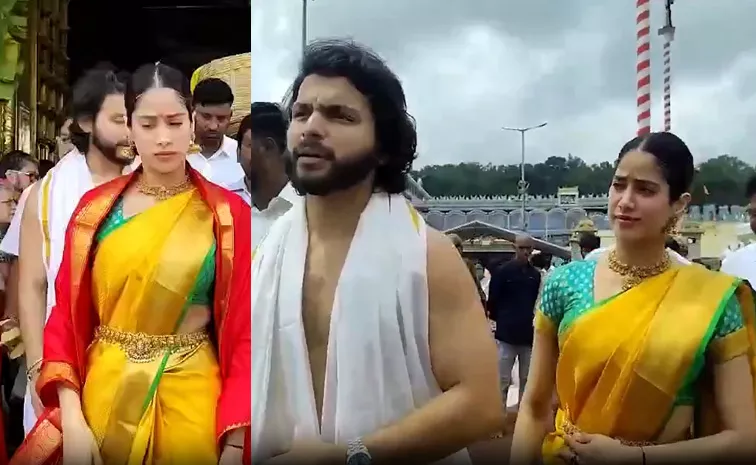 Janhvi Kapoor Visit Tirumala By Walk Sridevi Birthday