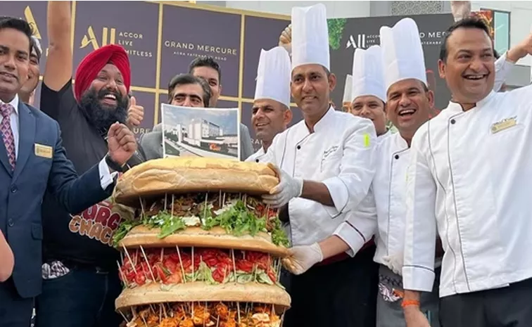 Burger Chachu and Grand Mercure Prepare 112kg Gold Leaf Veggie Burger