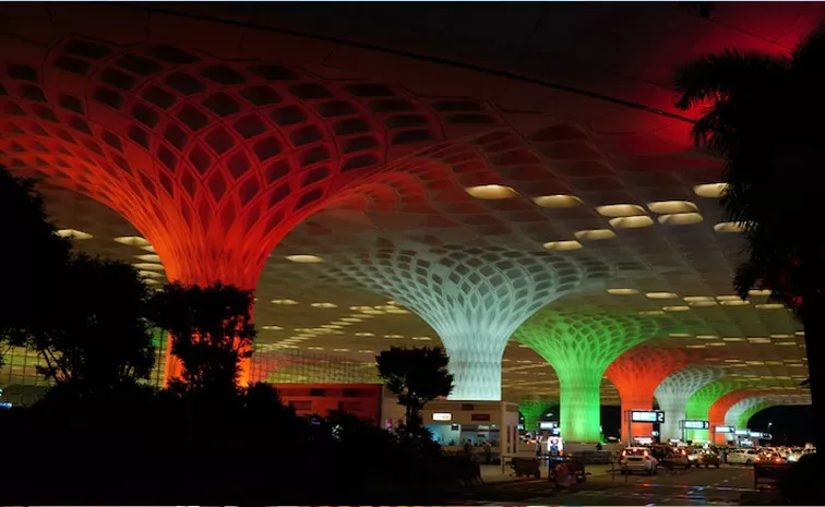 Mumbai Airport Painted in Colors of Tricolor