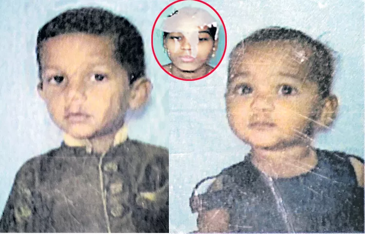 A mother and her two children were set on fire and burnt alive