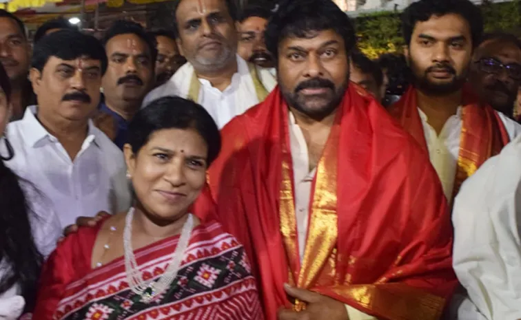 Chiranjeevi And Surekha Visits Tirumala