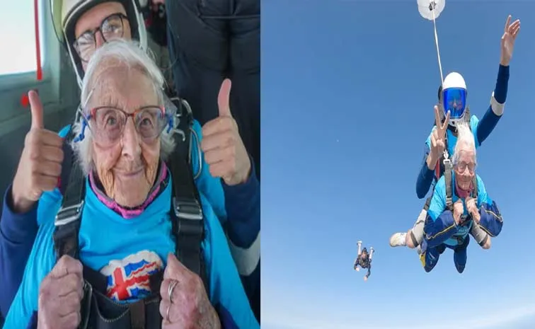 Baillie, 102 Becomes Britains Oldest Skydiver on Her Birthday