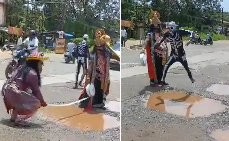 Bengaluru Potholes: Yamaraja and Chitragupta interesting video goes viral