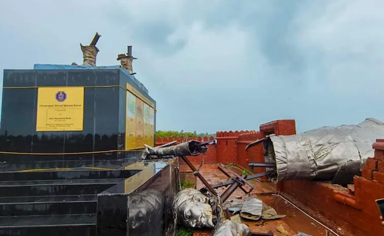 Opposition announces protest march over Shivaji statue collapse Maharashtra