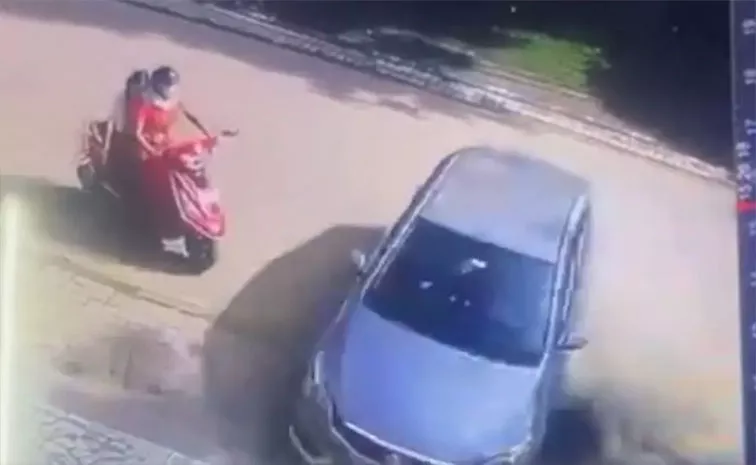 Video: UP Woman Killed Daughter Critical As Minor Rams Car Into Scooter