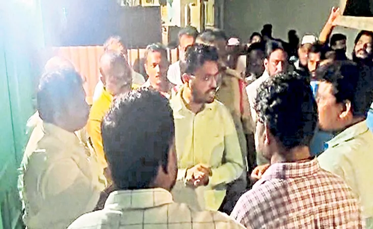 TDP leaders warned the sub collector who went to inspect the ration shops