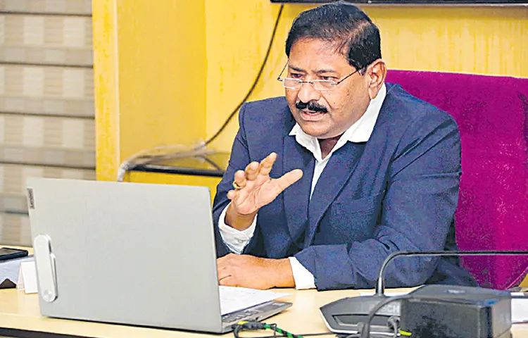 State Election Commissioner Parthasarathy in the video conference