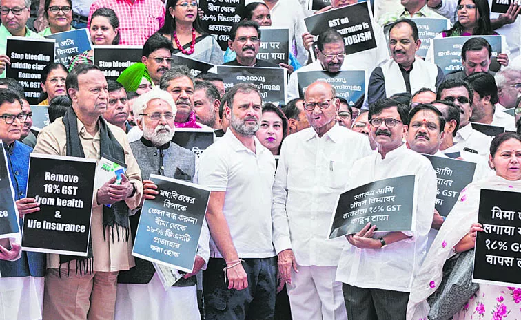 Opposition protests in Parliament demands GST rollback on medical insurance