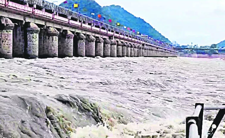 6. 88 lakh cusecs of Godavari water from Dhavaleswaram into Kadali