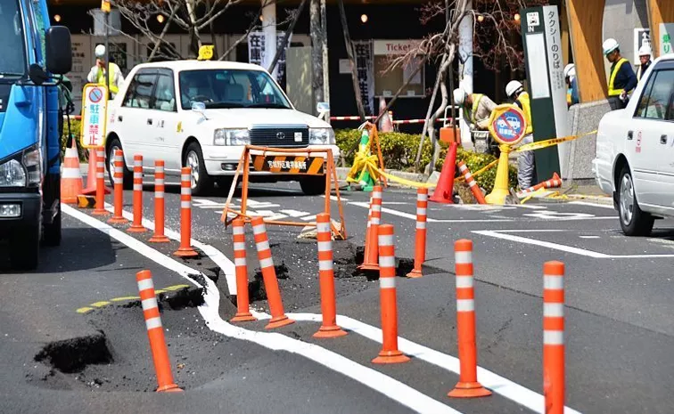 A powerful earthquake hits off southern Japan