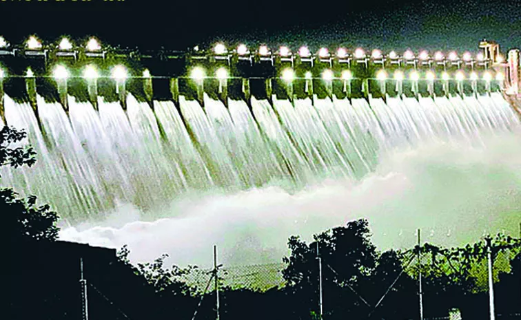 Nagarjuna Sagar All 26 Gates Lifted Due To Heavy Inflow From Srisailam