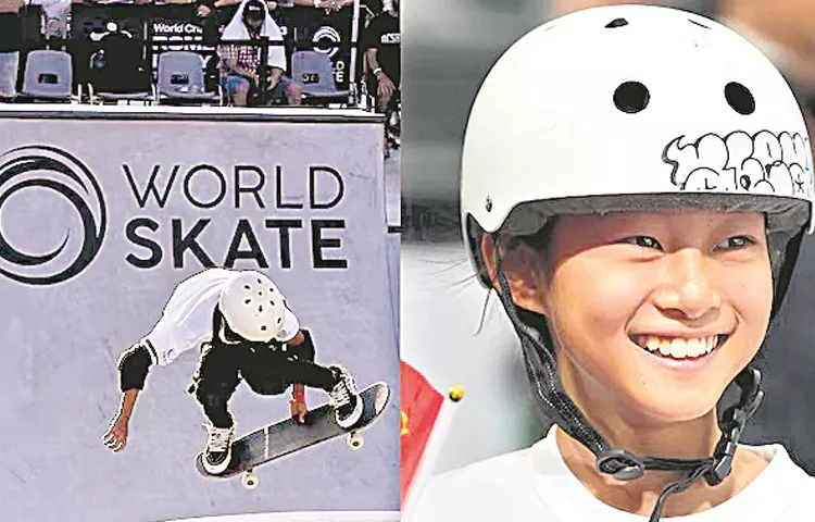 Skate Boarder Zheng Haohao Becomes The Youngest Person In Paris Olympics